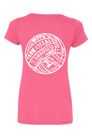 KAP7 Breast Cancer Awareness Women’s V-Neck T-Shirt