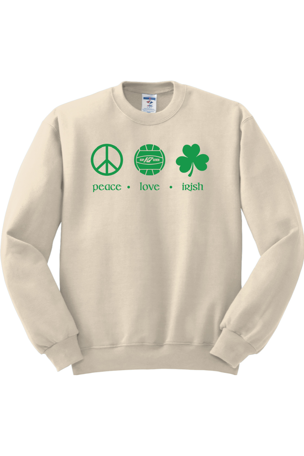 KAP7 Peace Love Irish Crewneck Sweatshirt