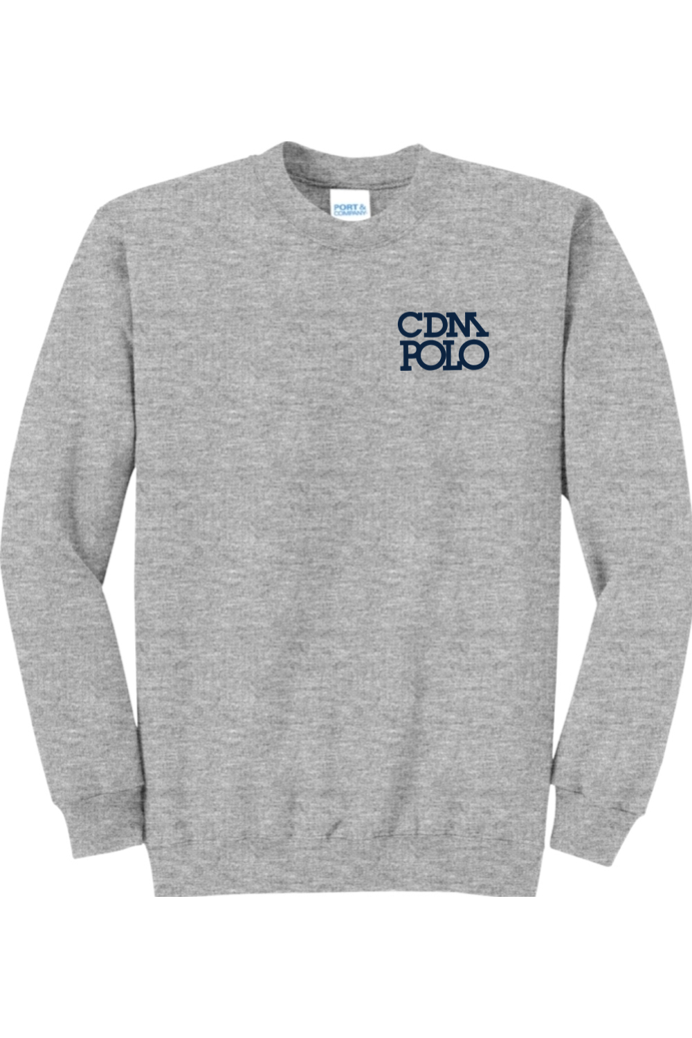 CDM Polo Core Fleece Crewneck Sweatshirt- Athletic Heather