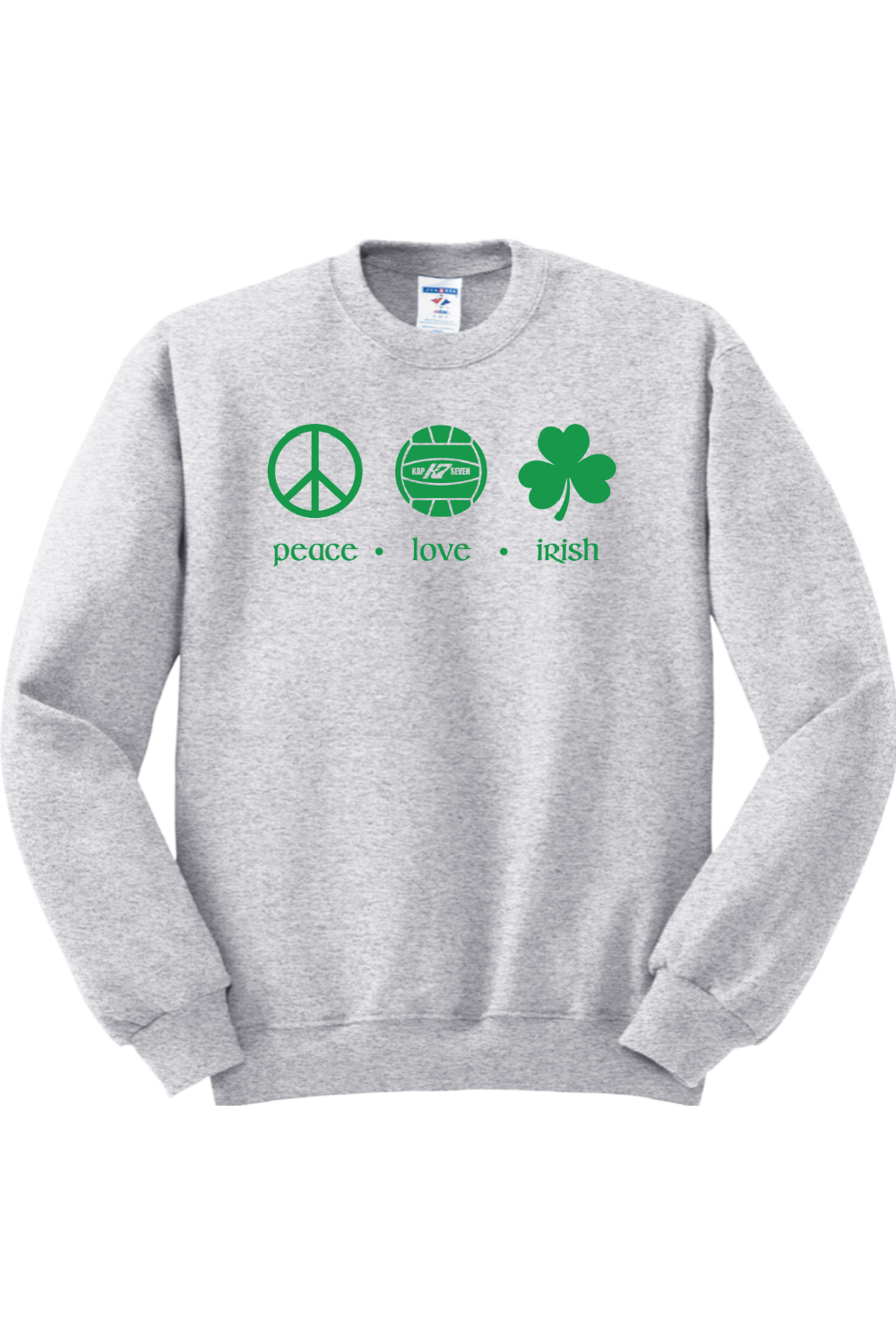 KAP7 Peace Love Irish Crewneck Sweatshirt