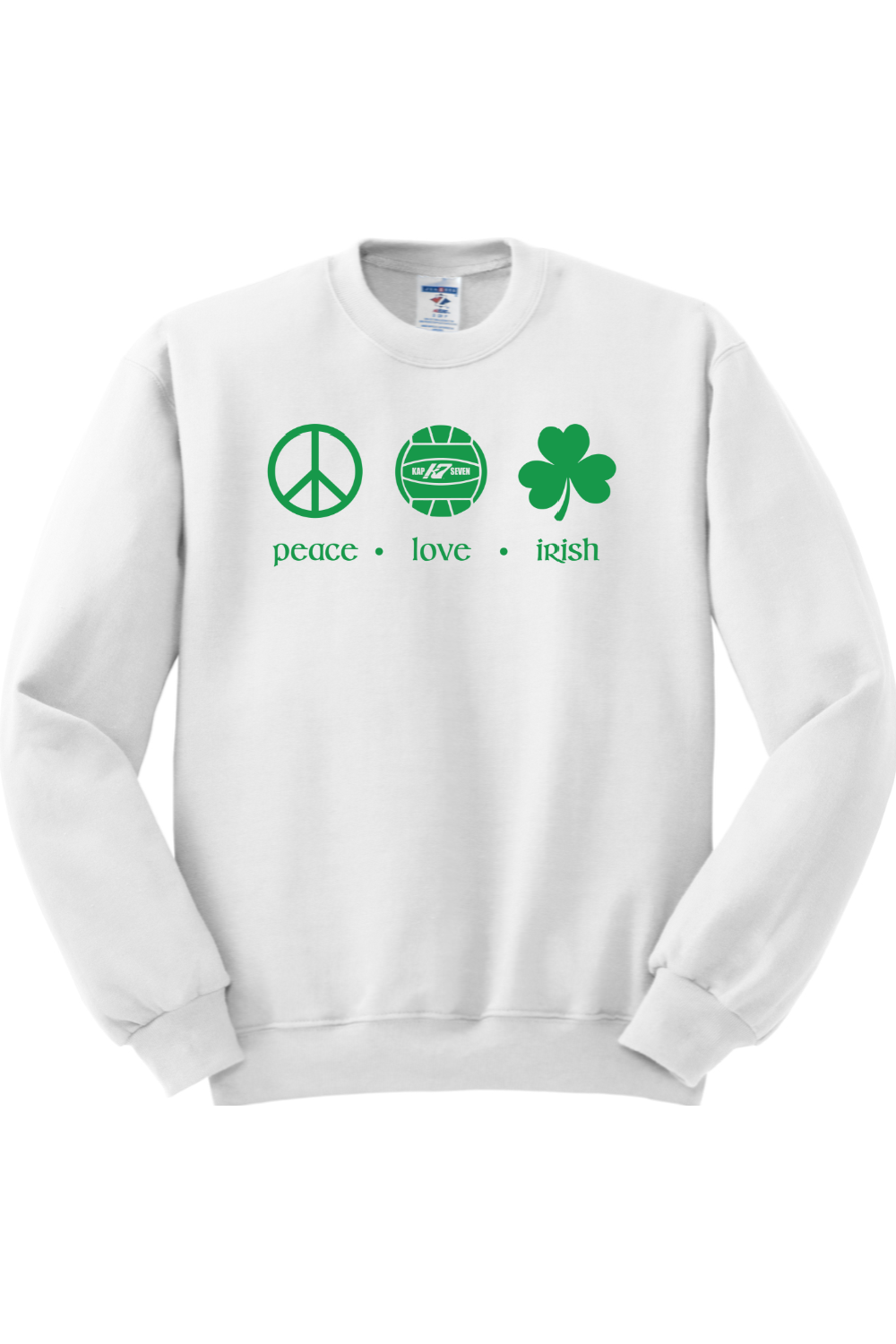KAP7 Peace Love Irish Crewneck Sweatshirt