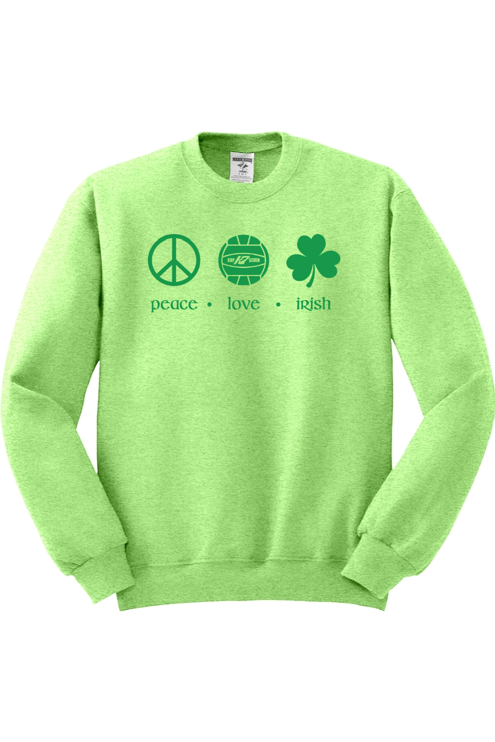 KAP7 Peace Love Irish Crewneck Sweatshirt
