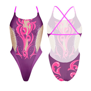 Turbo Women's Artistic Swim Suit B001 Lycra