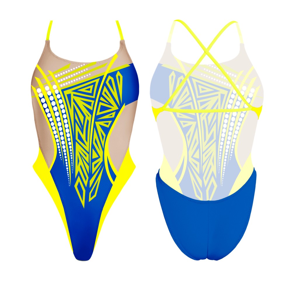 Turbo Women's Artistic Swim Suit B003 Lycra