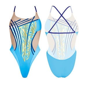 Turbo Women's Artistic Swim Suit B003 Lycra