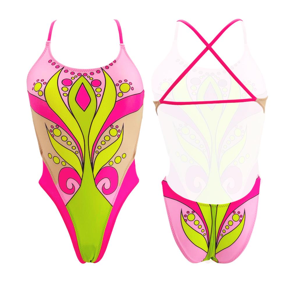 Turbo Women's Artistic Swim Suit B004 Lycra