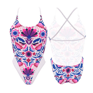 Turbo Women's Artistic Swim Suit B005 Lycra