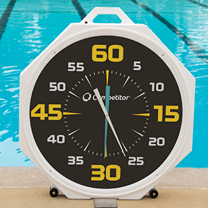 Competitor 37" Pace Clock- White Base Black Face