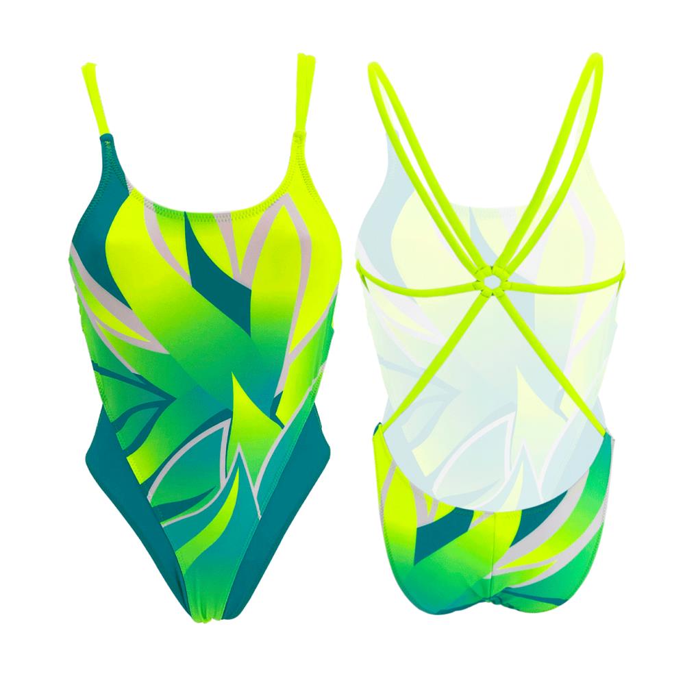 Turbo Women's Artistic Swim Suit Es002 Lycra