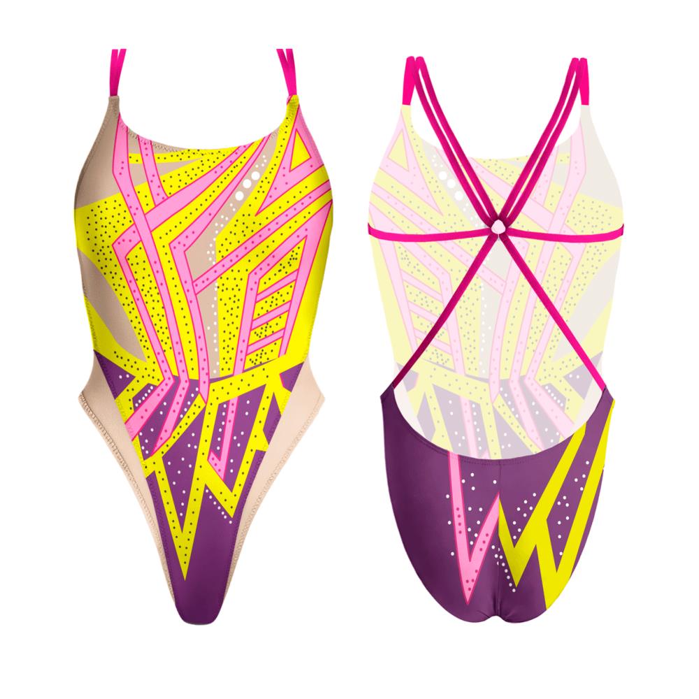 Turbo Women's Artistic Swim Suit Es008 Lycra