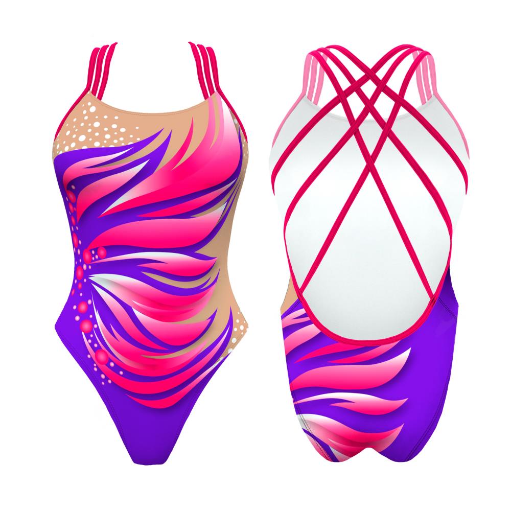 Turbo Women's Artistic Swim Suit F007 Lycra
