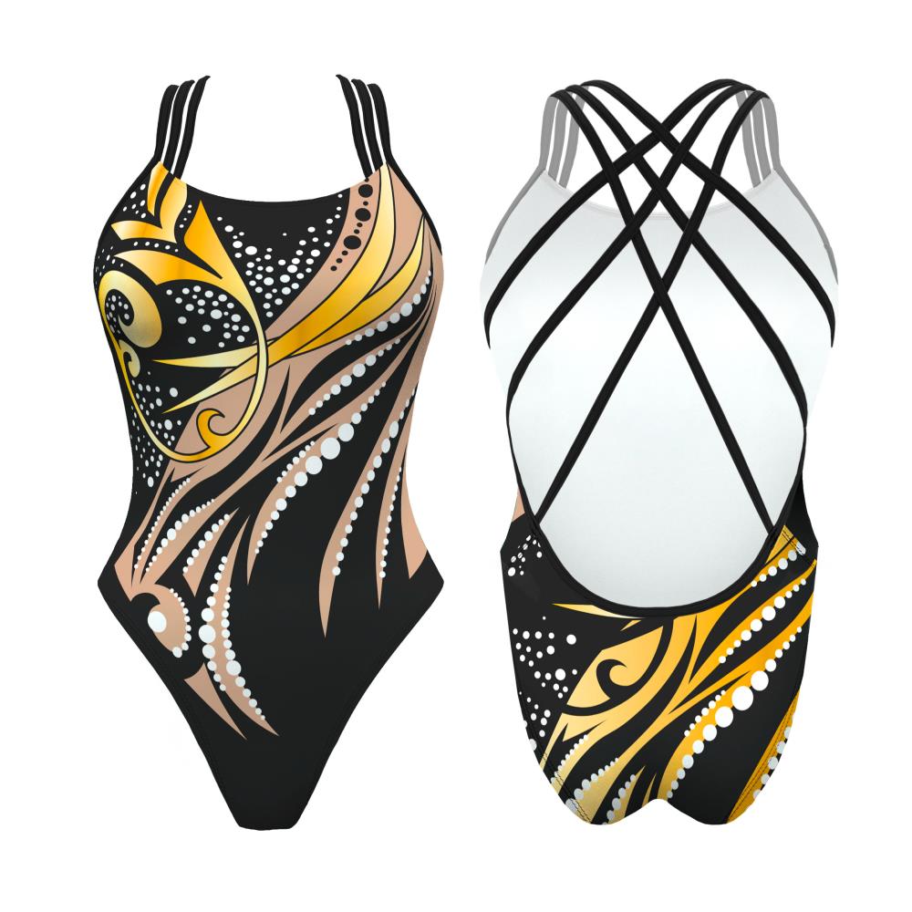 Turbo Women's Artistic Swim Suit F009 Lycra