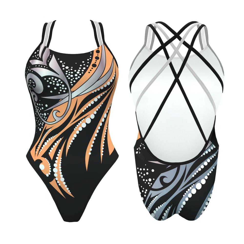 Turbo Women's Artistic Swim Suit F009 Lycra