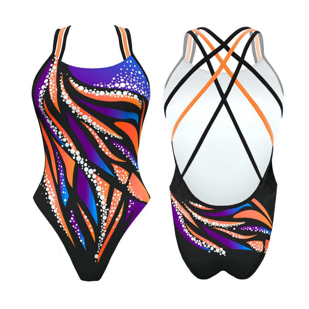 Turbo Women's Artistic Swim Suit F011 Lycra