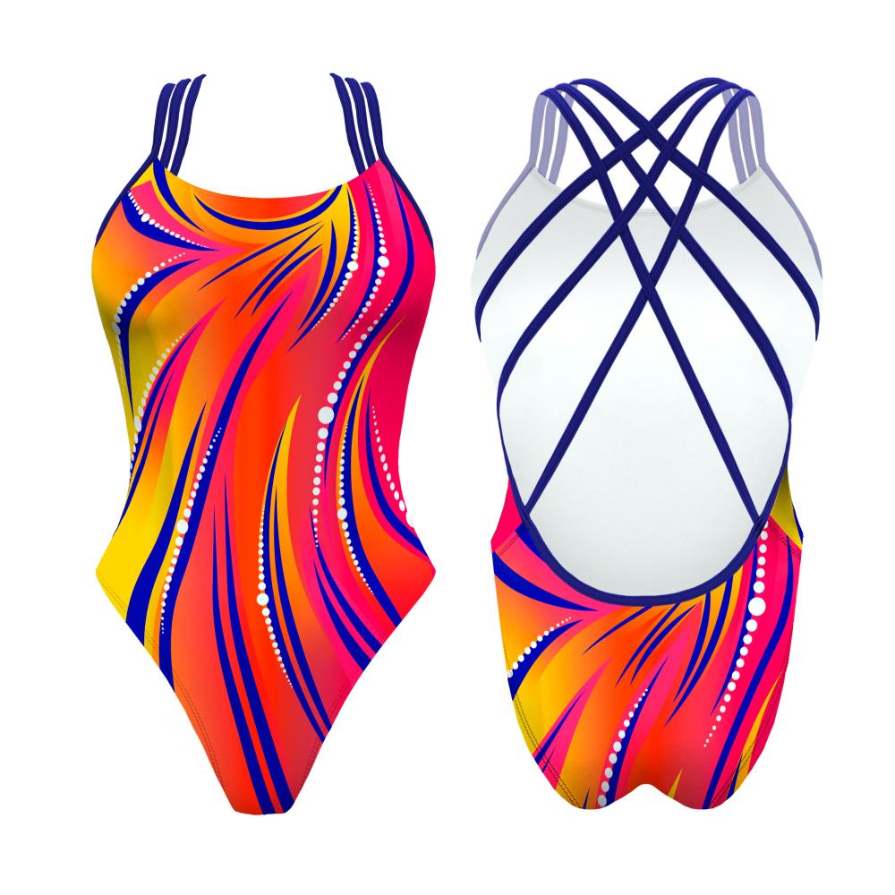 Turbo Women's Artistic Swim Suit F028 Lycra