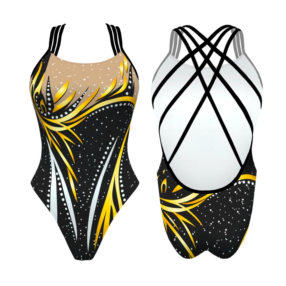 Turbo Women's Artistic Swim Suit F042 Lycra