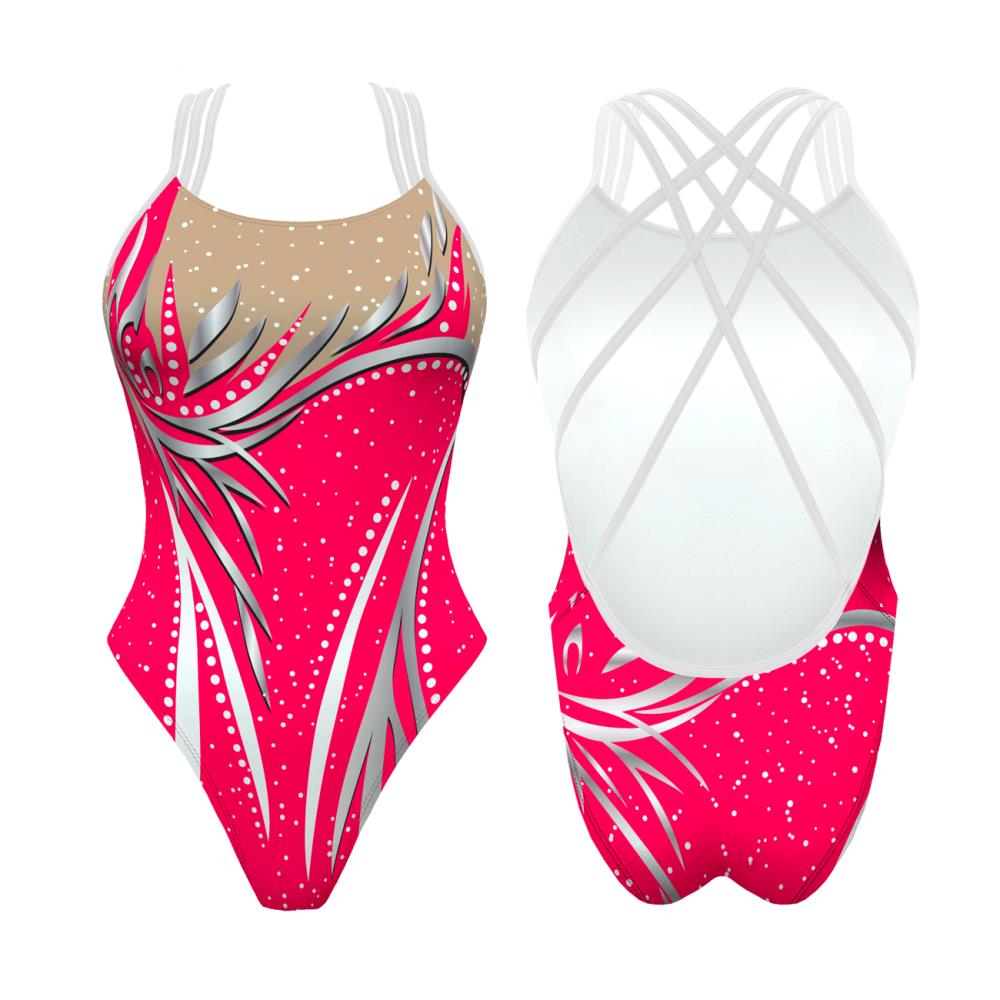 Turbo Women's Artistic Swim Suit F044 Lycra