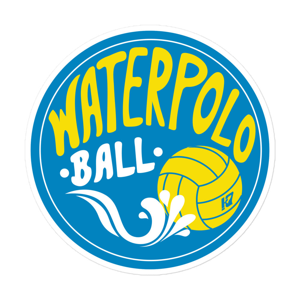 Kap7 Yellow Water Polo Ball Bubble-free stickers