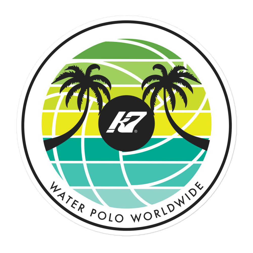 Kap7 Green Sunset Logo Bubble-free stickers