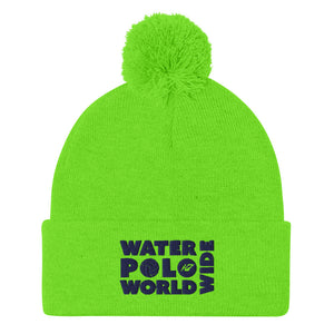 K7 WP World Wide Logo Pom-Pom Beanie