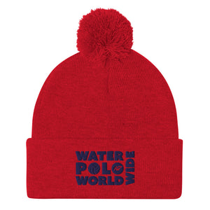 K7 WP World Wide Logo Pom-Pom Beanie