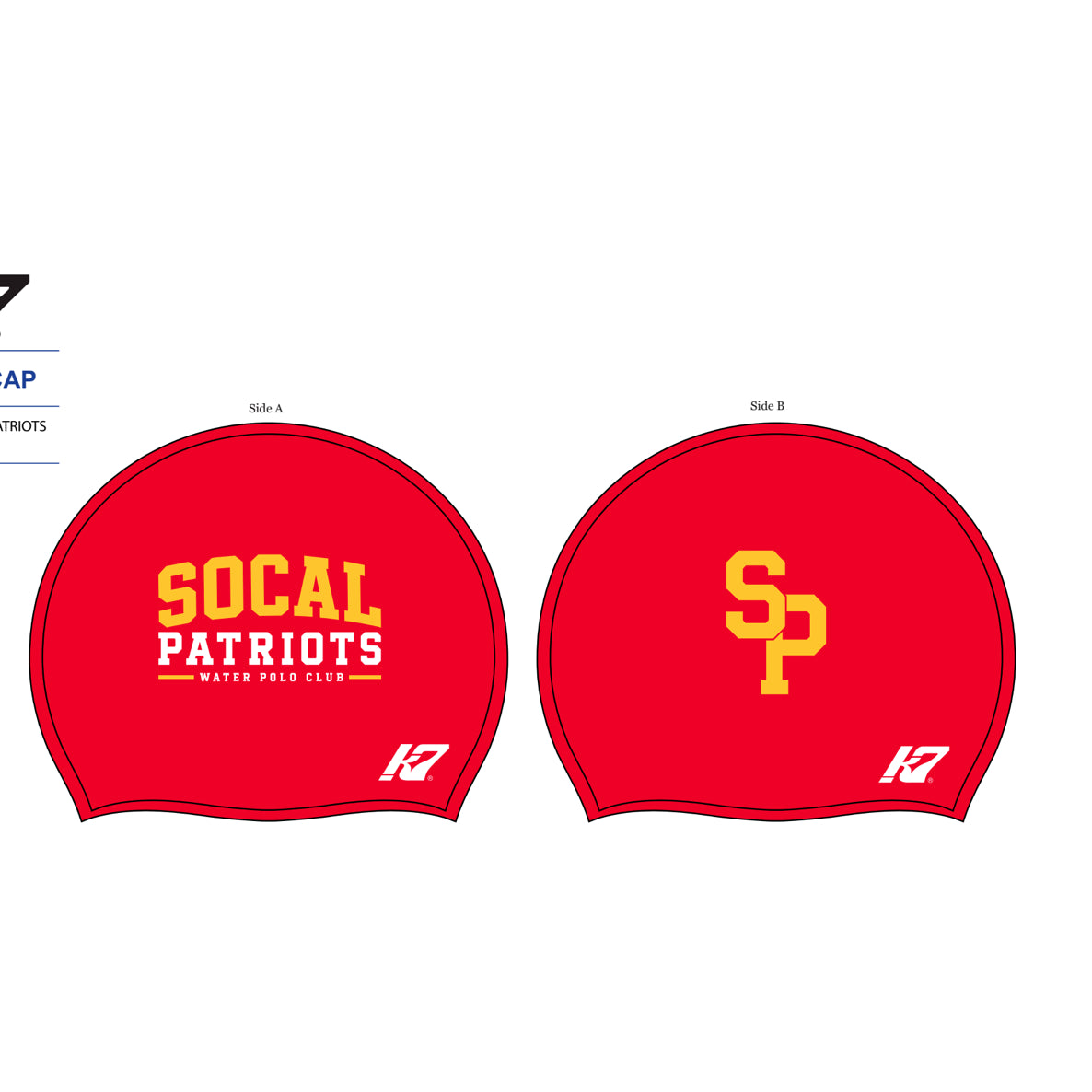 SOCAL Patriots Latex Caps (white, Navy and red)