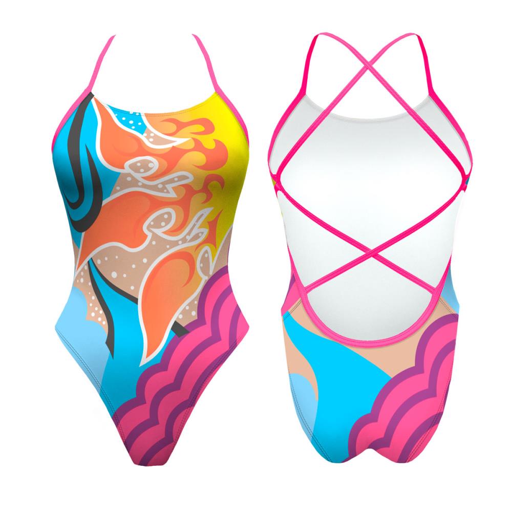 Turbo Women's Artistic Swim Suit S007 Lycra