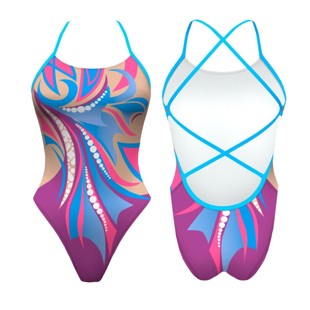 Turbo Women's Artistic Swim Suit S009 Lycra
