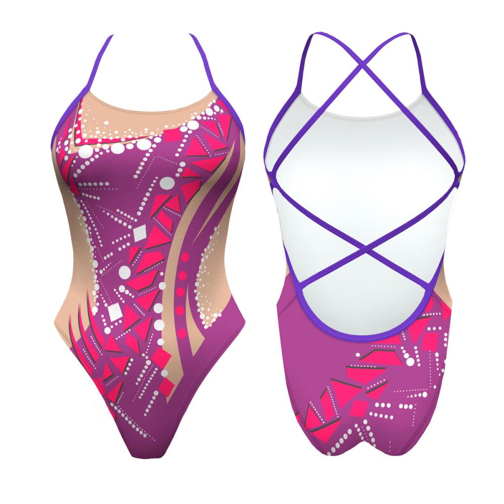 Turbo Women's Artistic Swim Suit S012 Lycra