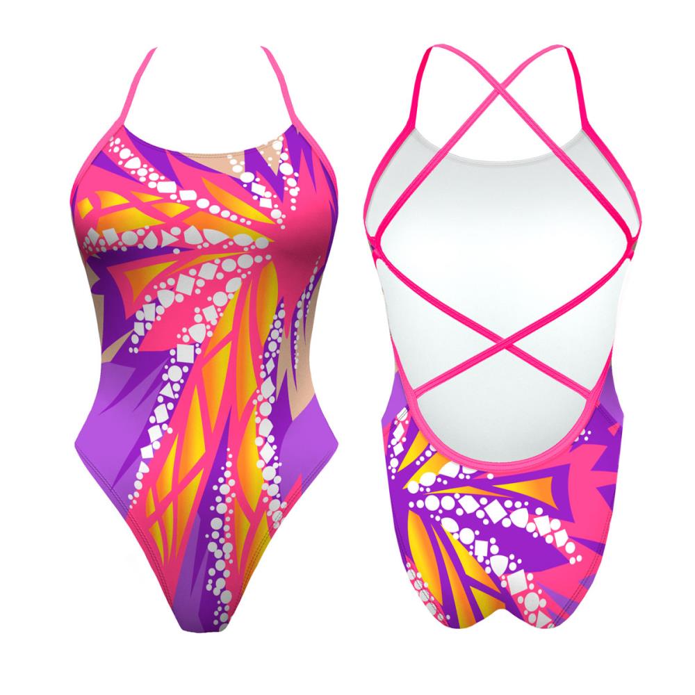 Turbo Women's Artistic Swim Suit S020 Lycra