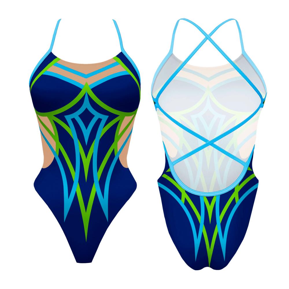Turbo Women's Artistic Swim Suit S038 Lycra