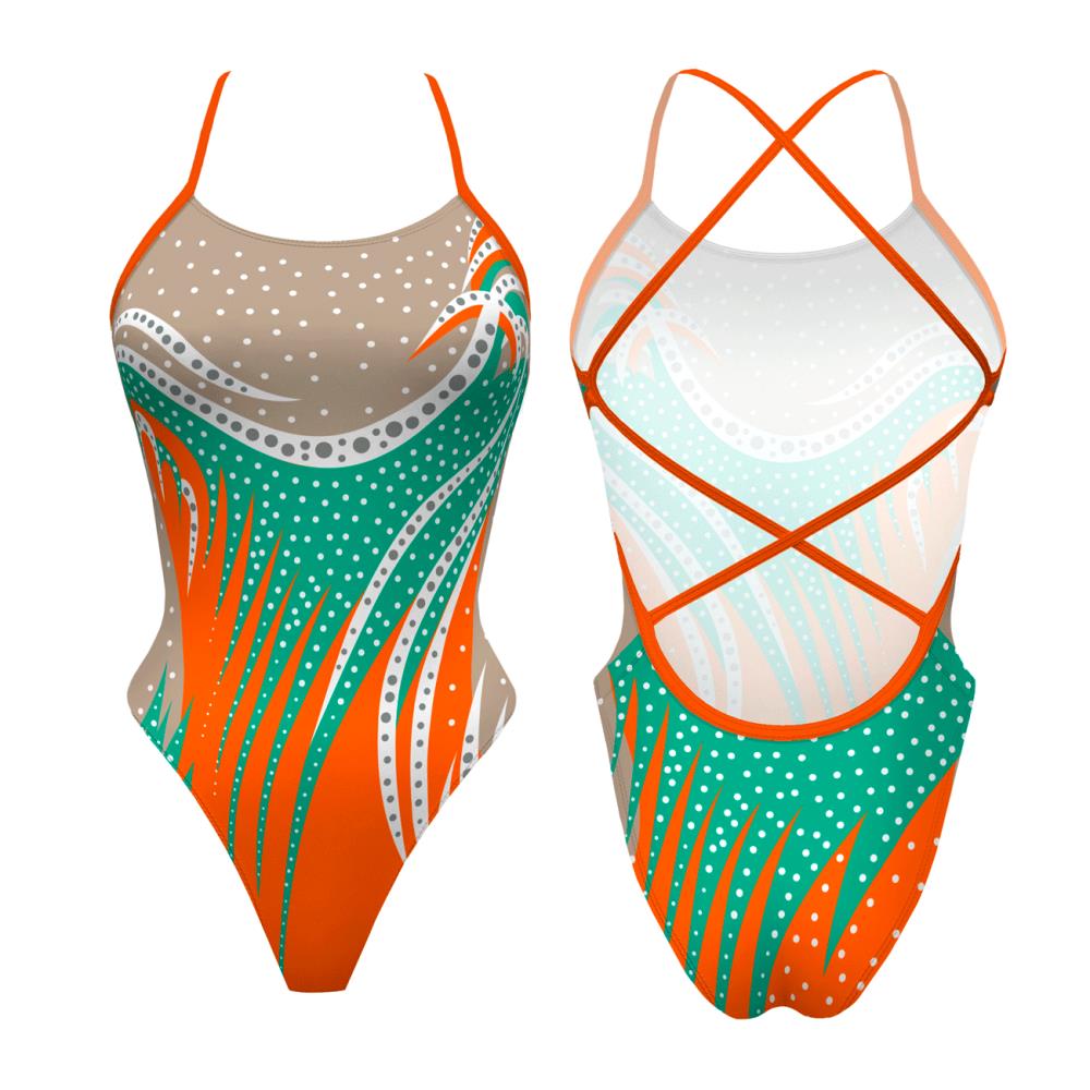 Turbo Women's Artistic Swim Suit S047 Lycra