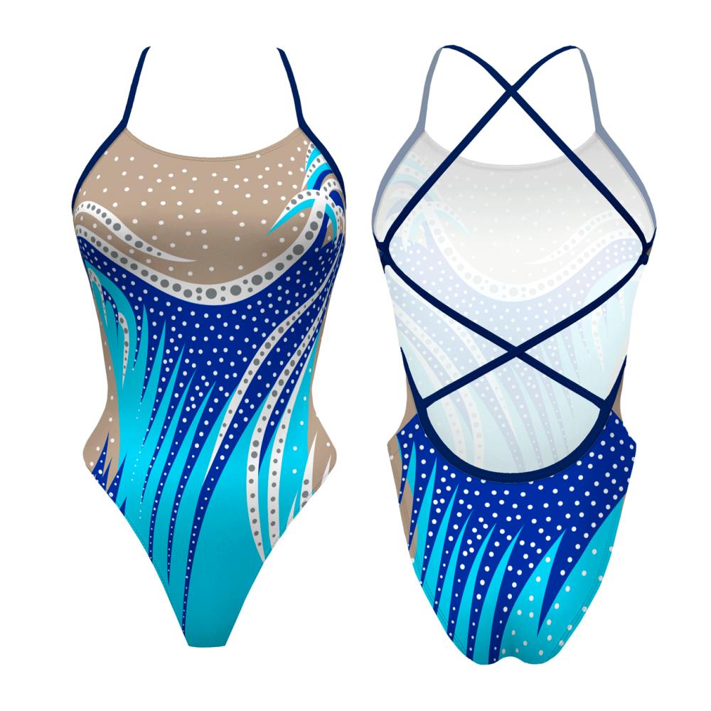 Turbo Women's Artistic Swim Suit S048 Lycra