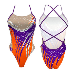 Turbo Women's Artistic Swim Suit S049 Lycra