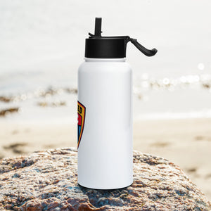 CC United WPC Stainless steel water bottle with a straw lid