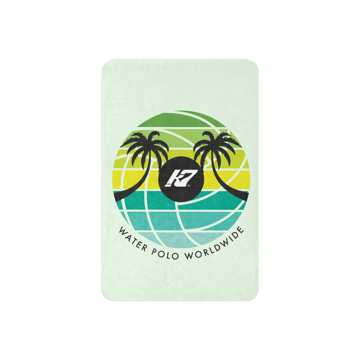 Kap7 Green Sunset Sherpa blanket