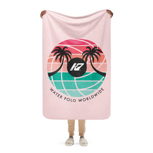 Kap7 Pink Sunset Sherpa blanket