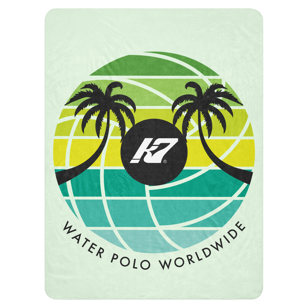 Kap7 Green Sunset Sherpa blanket