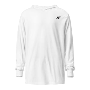 K7 Hooded long-sleeve tee- White