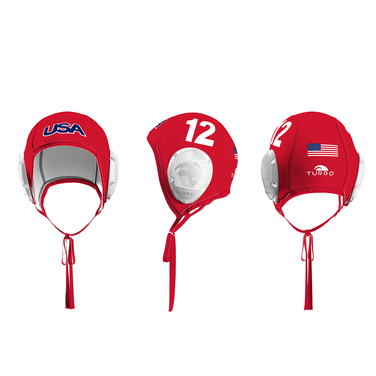 TURBO Mens USA Official 2024 Competition Water Polo Cap - KAP7 TURBO Mens USA Official 2024 Competition Water Polo Cap - KAP7