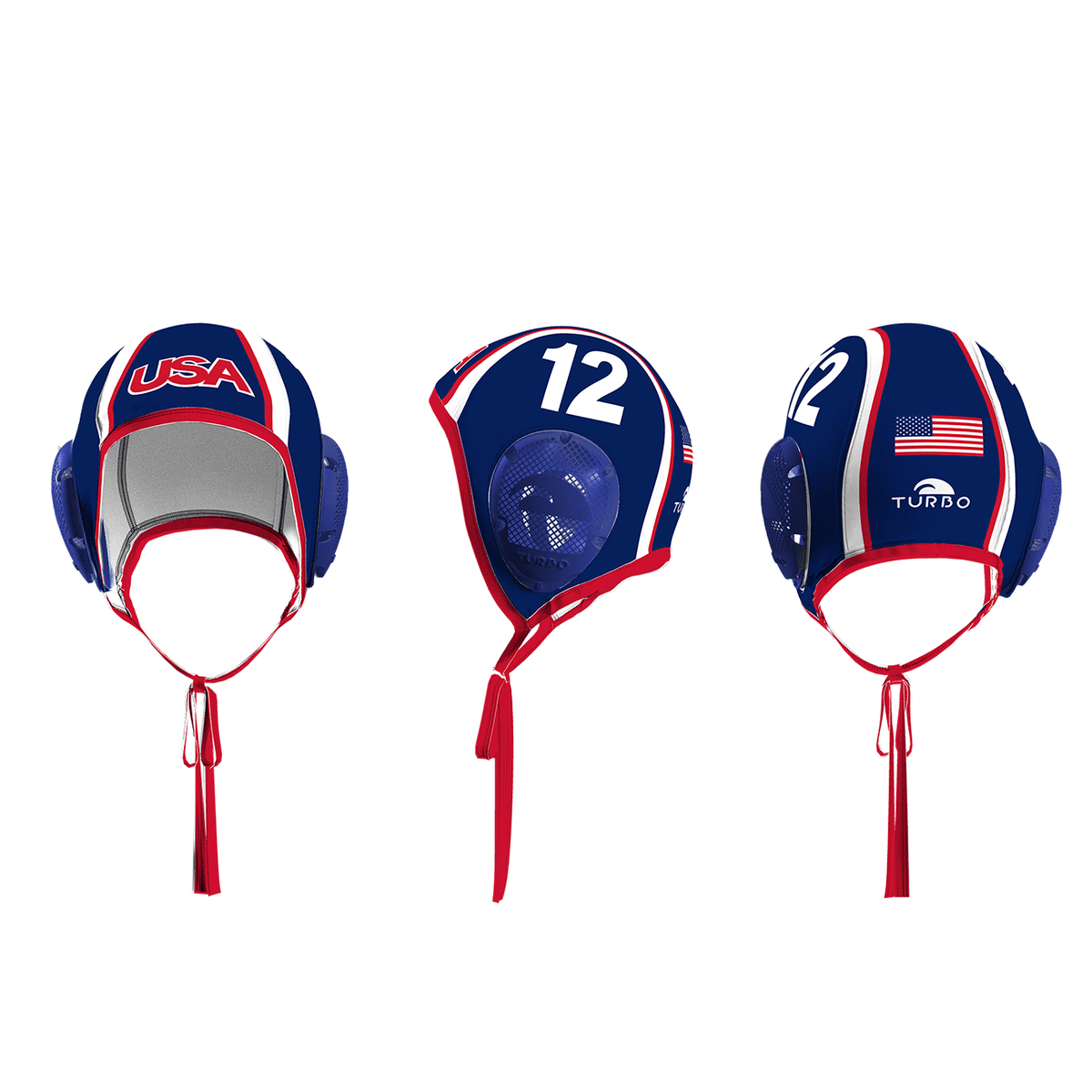 TURBO Mens USA Official 2024 Competition Water Polo Cap