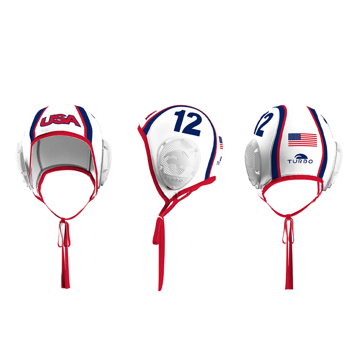 TURBO Mens USA Official 2024 Competition Water Polo Cap