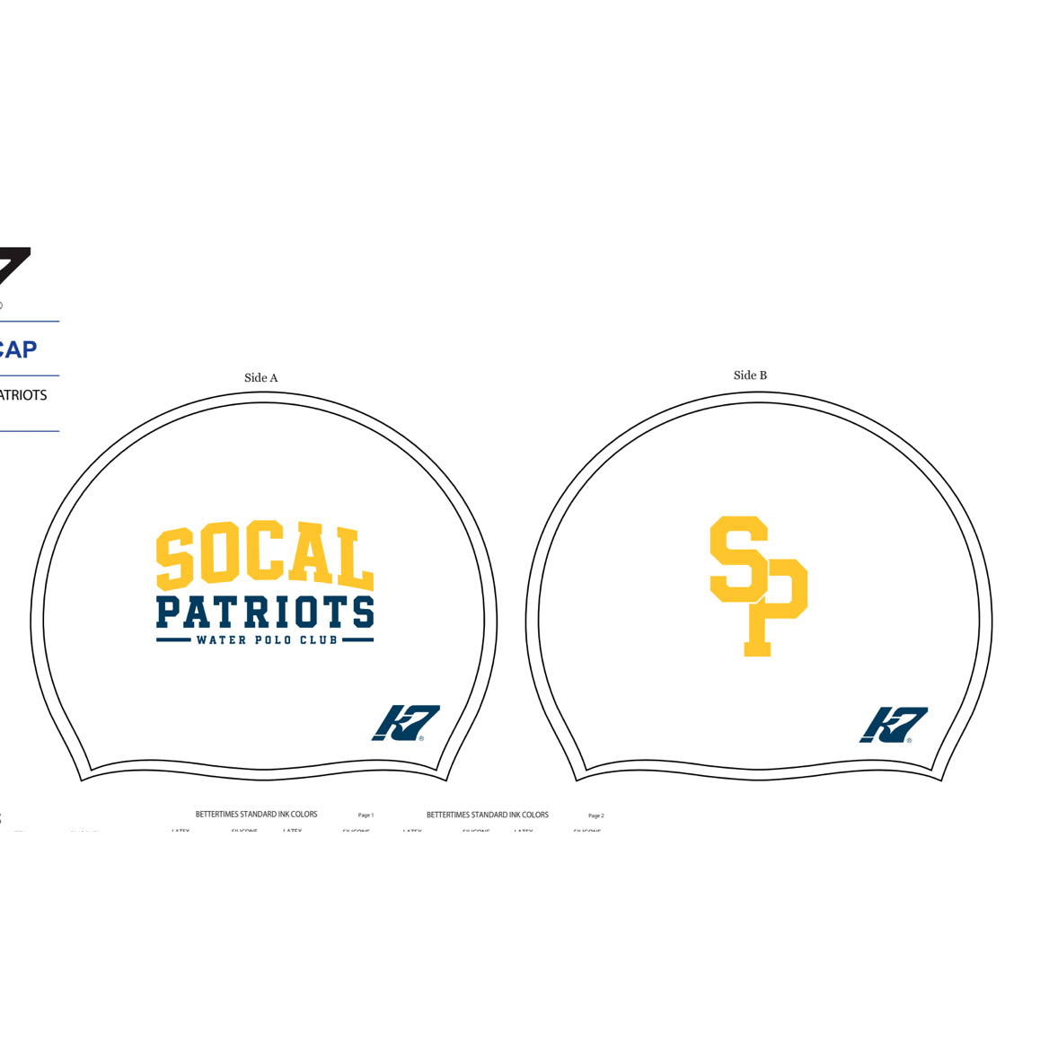 SOCAL Patriots Silicone Caps (3 Color Variants)