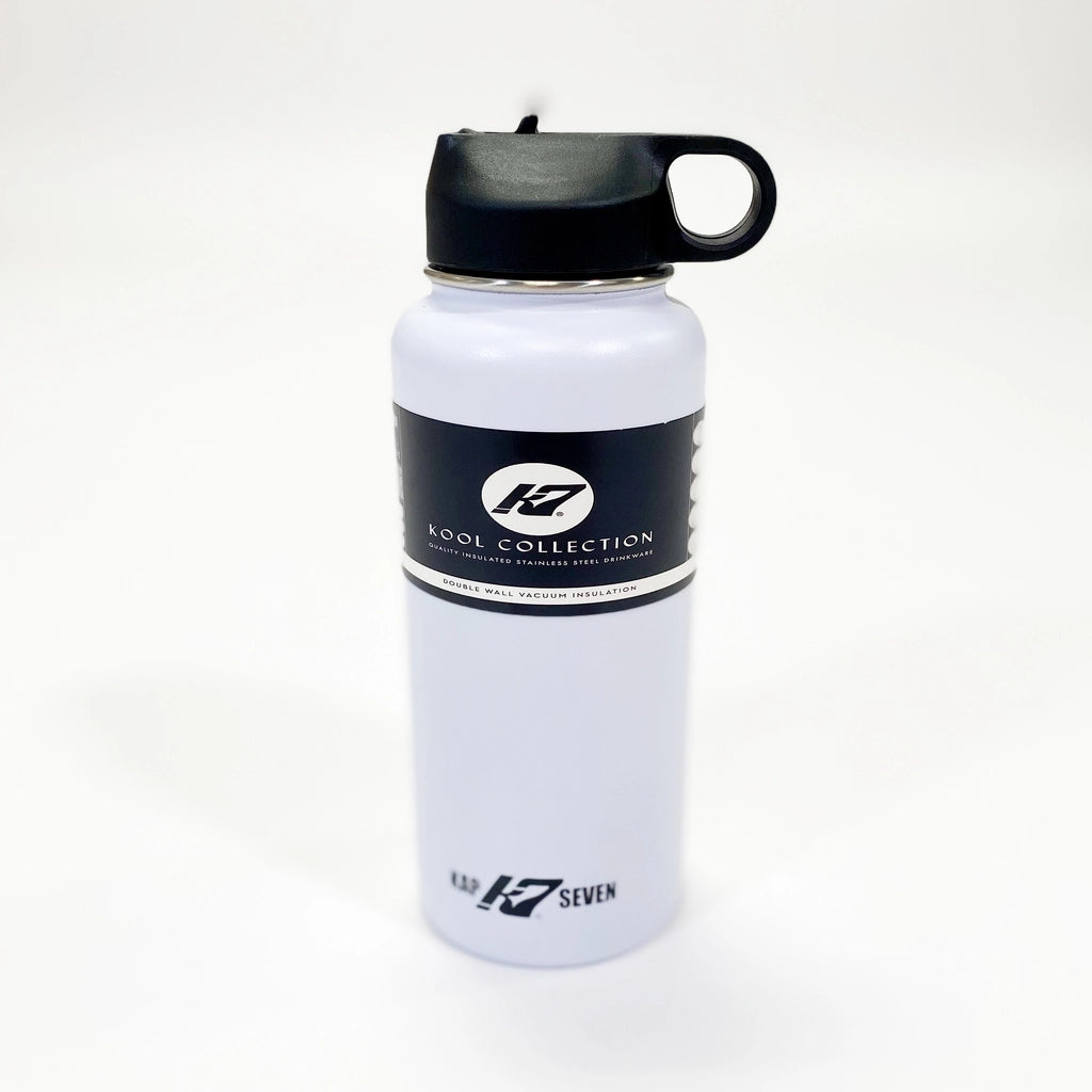 K7 32oz Stainless Steel Water Bottle - White Water Bottles KAP7 International 