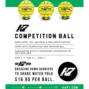 K7 Competition Water Polo Ball Size 2 Balls KAP7 International 