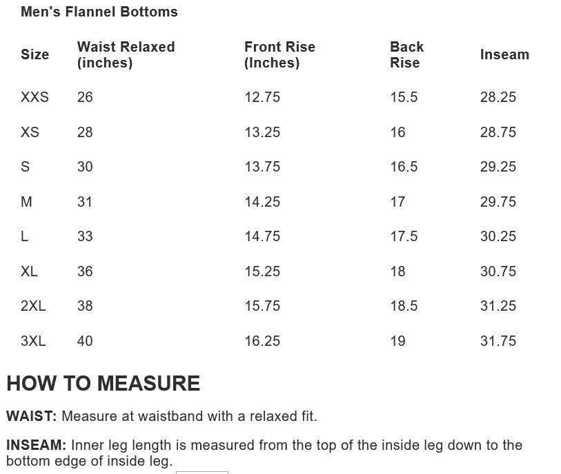 Sleepy Hollow Aquatics - SHAQ - TEAM STORE - Male Flannel Pants