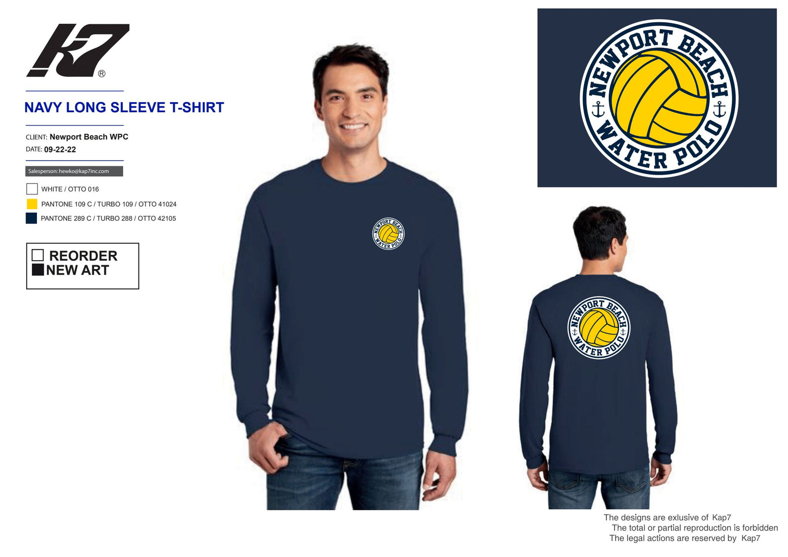 Newport Team Store - Newport Beach WPC -  Long Sleeve Uni-Sex T-Shirt