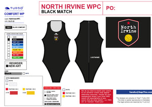 North Irvine WPC Team Store - North Irvine Water Polo Comfort with Name - PINK and BLACK SUITS