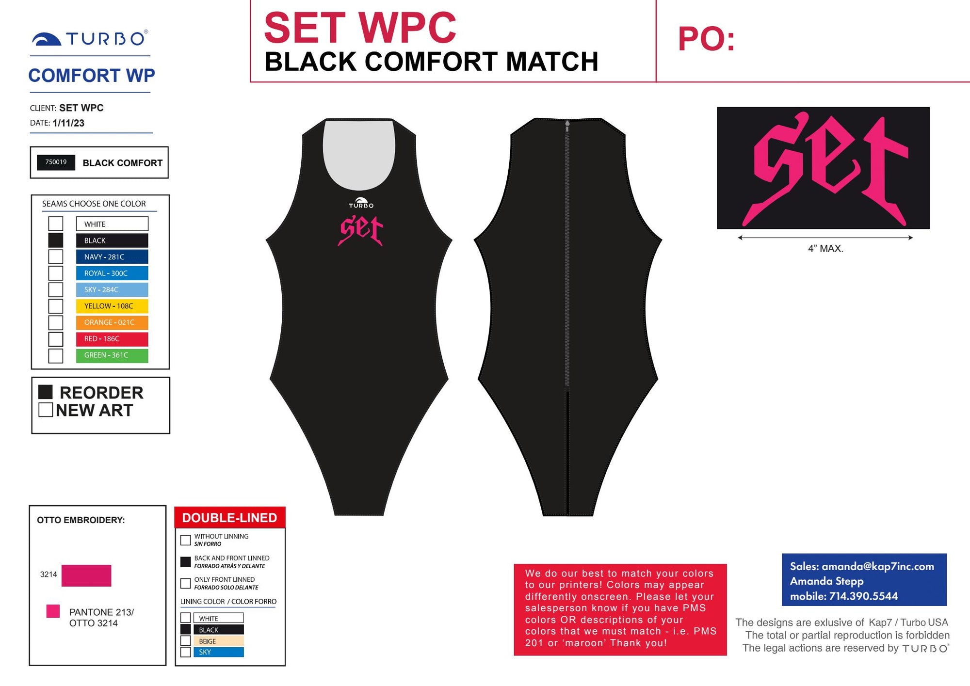 SET Water Polo Team Store - Comfort Match Suit 2023