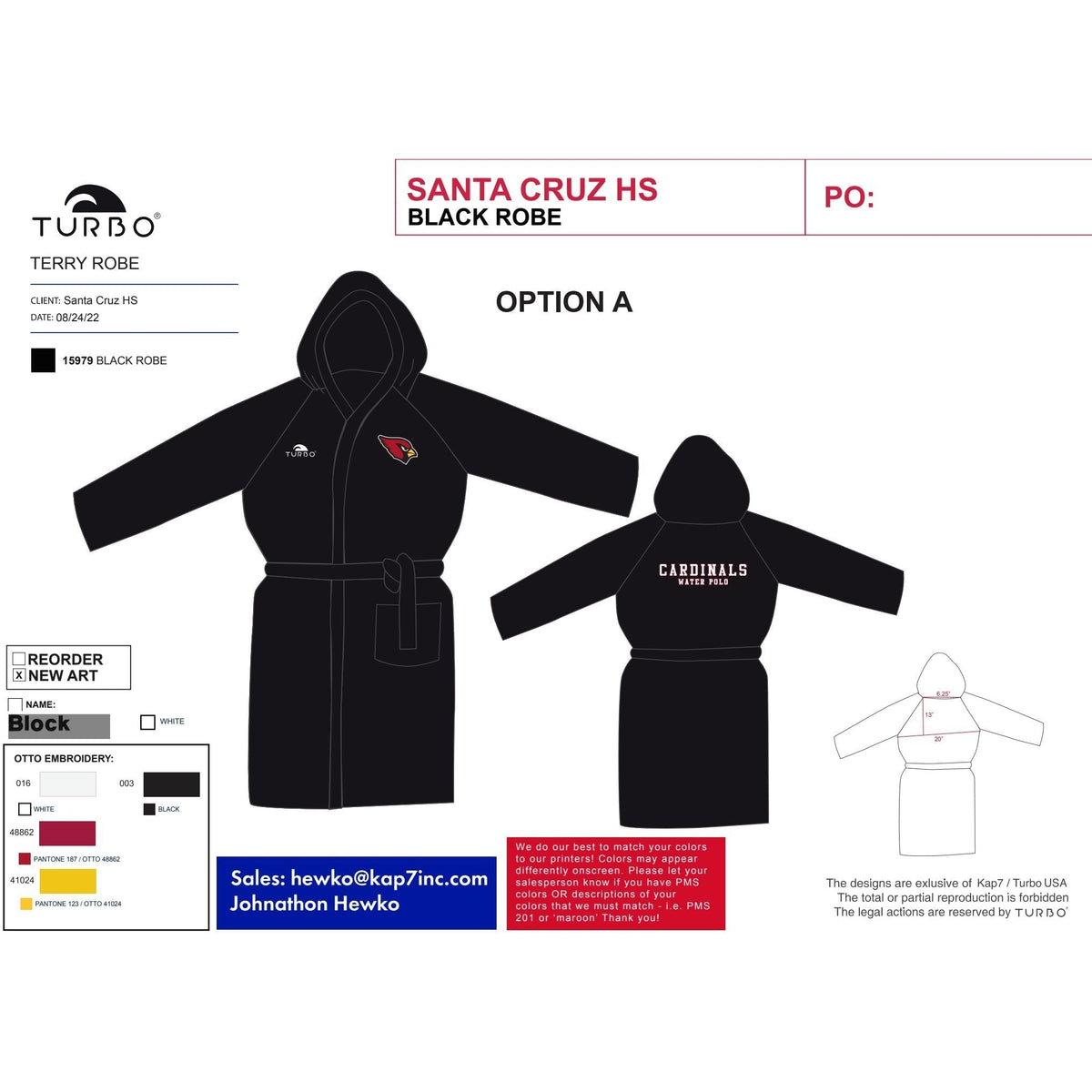 Santa Cruz High School Team Store - Robe Robes KAP7 International 